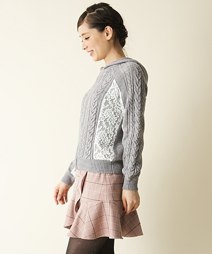 フェミニンニットブルゾン