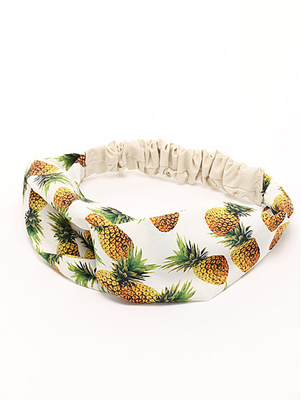 パイナップル柄ツイストヘアバンド