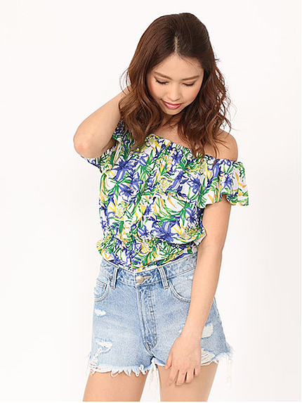 クラッシュデニムショーパン