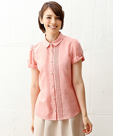 レディシャンブレーブラウス