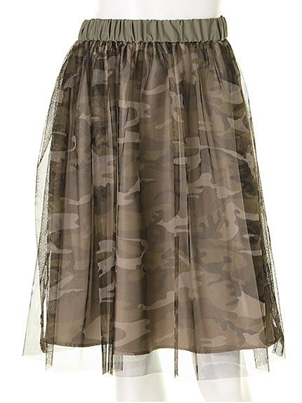 カモフラチュールスカート