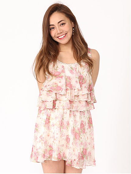 花柄チュニック