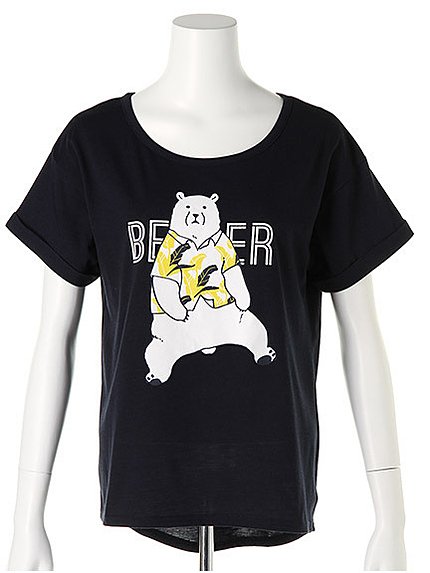 ベアプリントTシャツ