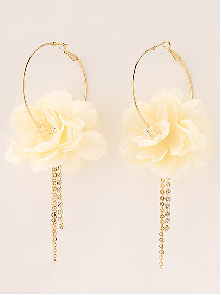 BIGフラワーフープピアス