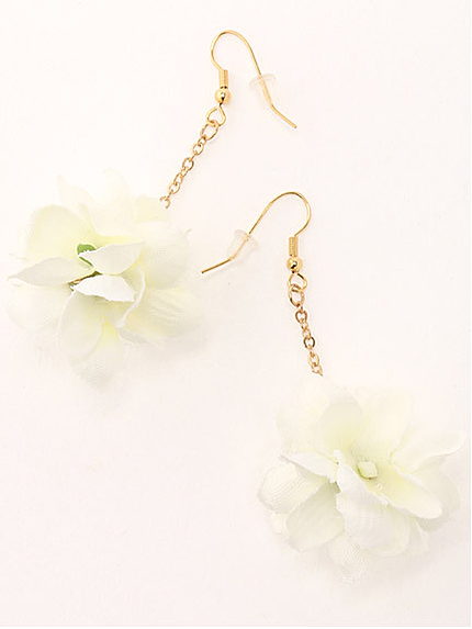 カラーフラワースウィングピアス