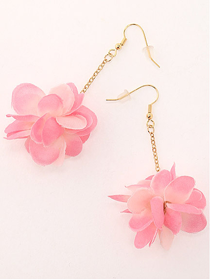 カラーフラワースウィングピアス