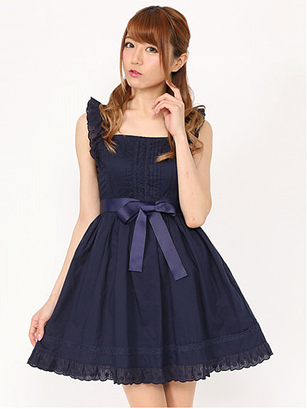 コットンレースエプロンOP