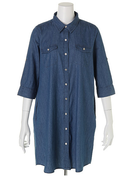 ダンガリーシャツワンピース