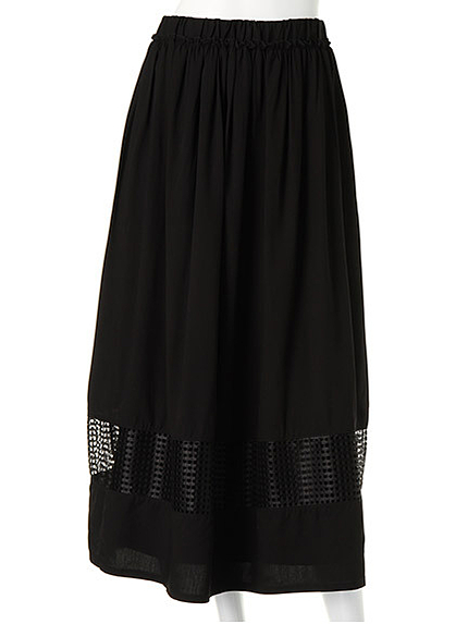 格子レースマキシスカート