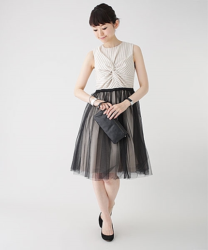 FO/ねじりレース×チュールOP