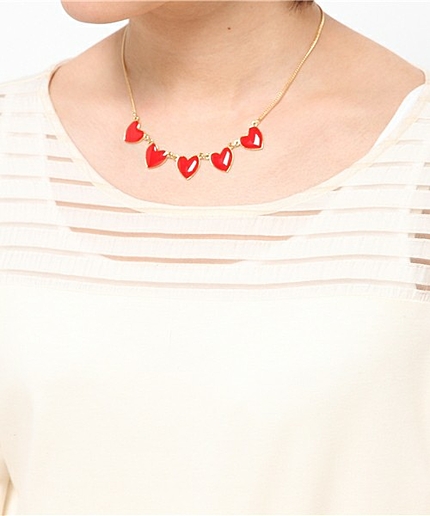 WEGO/ハートカラーネックレス