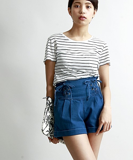 WEGO/レースアップショートパンツ