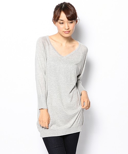 Vネックチュニック