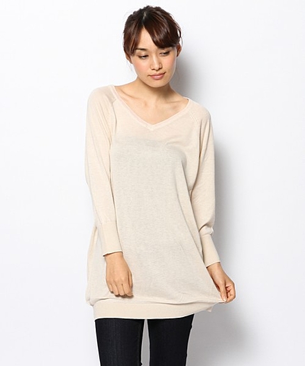 Vネックチュニック