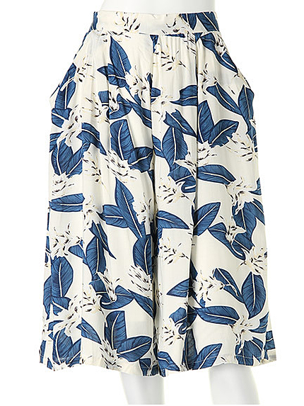 リゾートフラワーガウチョパンツ