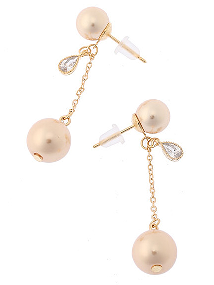 ロングパールピアス