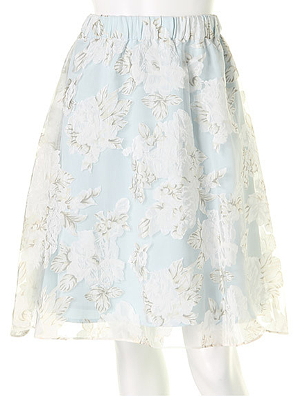 シースルーフラワースカート