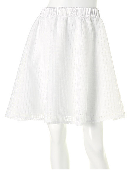 ギンガムチェックオーガンジースカート