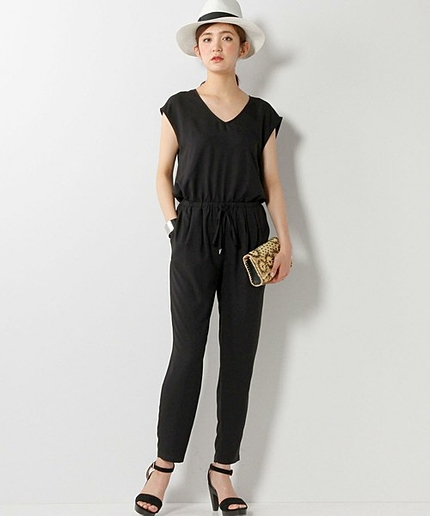 UAW P Vネック オールインワン