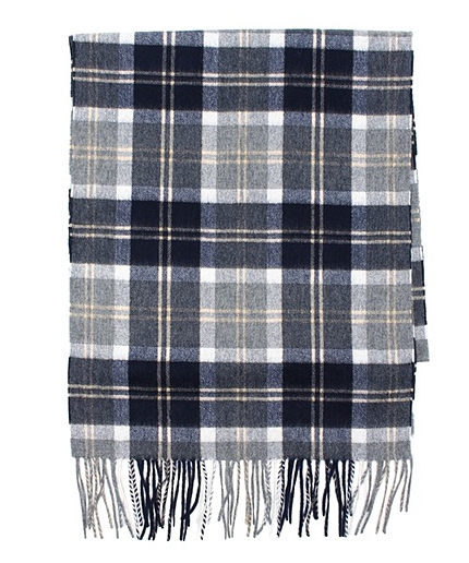 カシミヤチェックマフラー