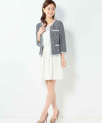 JOCRP ファンシー ボーダー ニット ジャケット / フォーマル / 式典