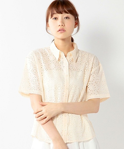 ＜closet story＞ カットワークレース シャツ