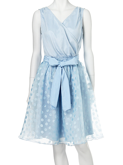 【DUO】オーガンジーカシュクールドレス