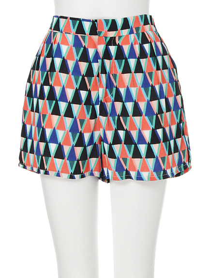 【MODE】マルチカラートライアングルショートパンツ