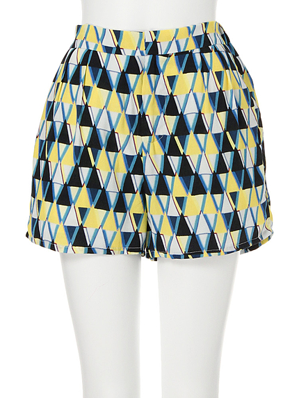 【MODE】マルチカラートライアングルショートパンツ