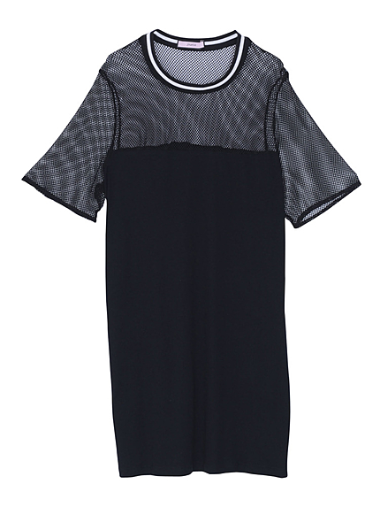 【鈴木えみコラボ】メッシュ切り替えワンピ