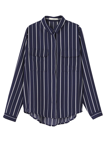 ジョーゼットストライプシャツ