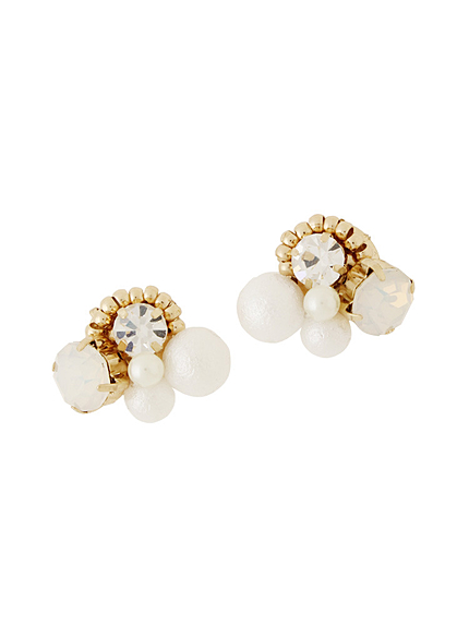 【GDS】 コットンパールMIXピアス