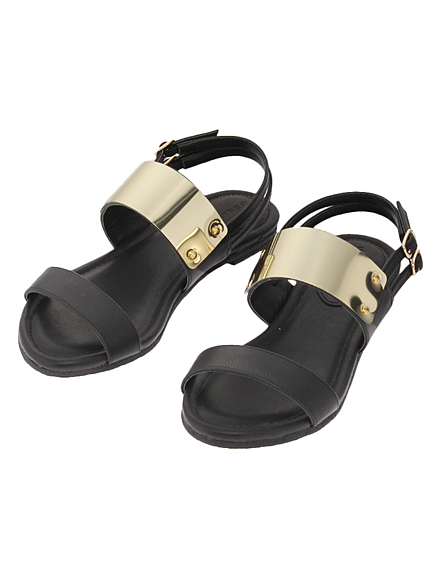 【GDS】 シンプルメタルプレートフラットサンダル