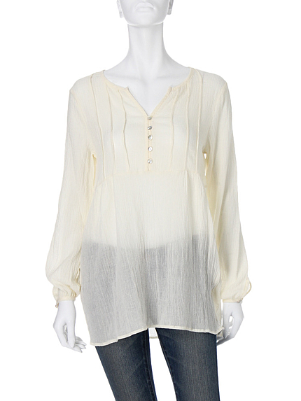 ガーゼヘンリーチュニック