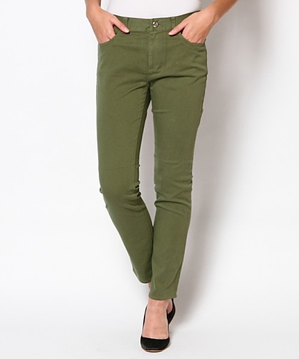 C/Rサテン起毛ストレッチパンツ