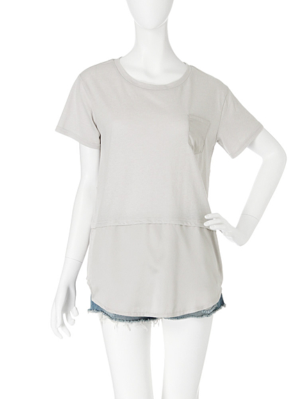 【green】サテン切替Ｔシャツ