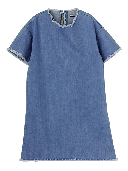 カットオフデニムワンピース