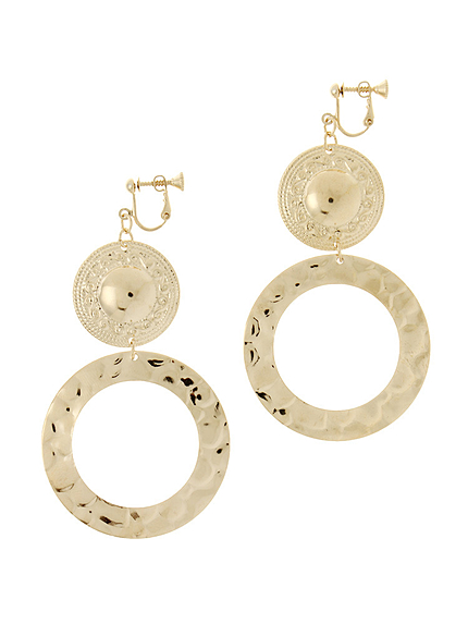 ゴールドディスクイヤリング