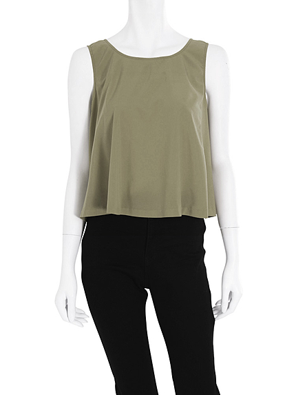 【DUO】 BACKタックフレアノースリブラウス