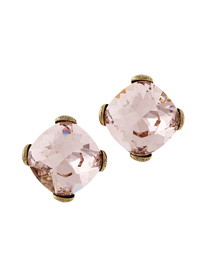 スクエアストーンピアス