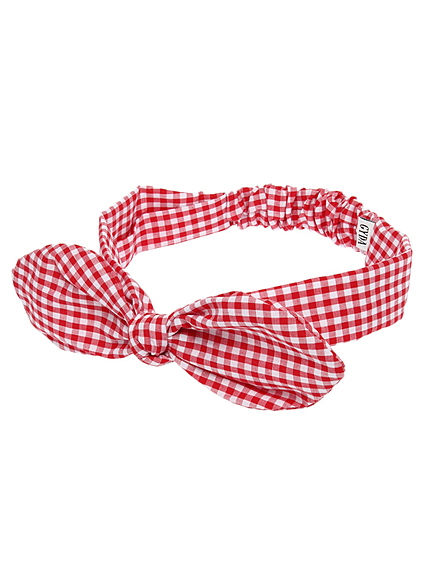 ギンガムチェックヘアバンド