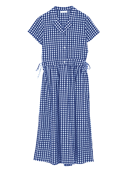 ギンガムレースアップワンピース