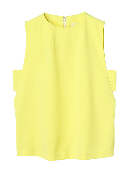 サイドノースリーブトップス