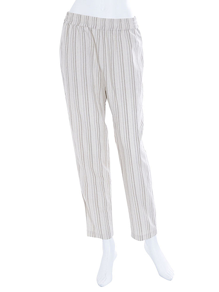 リネンストライプラフパンツ