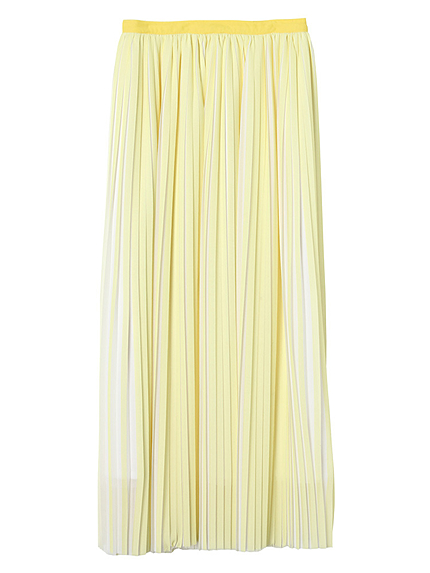 バイカラープリーツマキシスカート