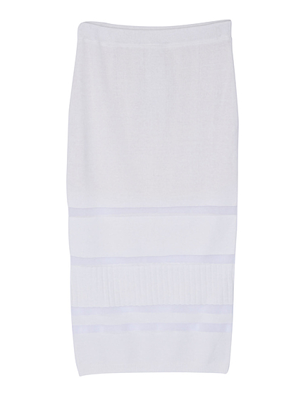 シースルーニットスカート