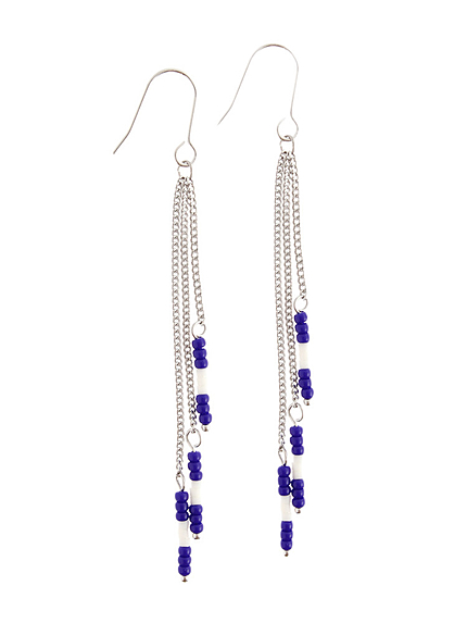 ネイティブカラービーズピアス