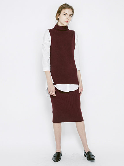 セットアップリブタイトスカート【2015秋新作】