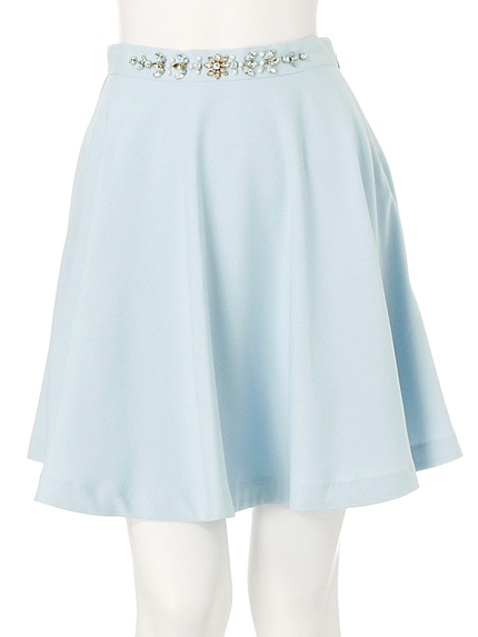 【W】ビジューフレアスカート