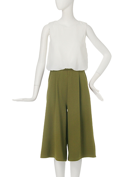 【FEMININE】エアリーガウチョロンパース